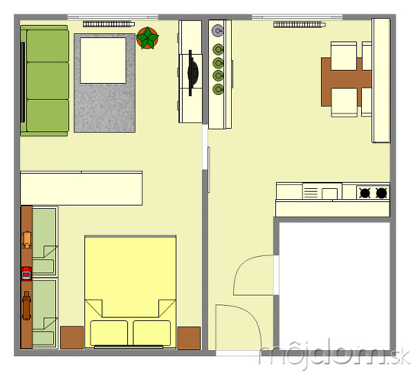 Ako zariadiť 1 izbový byt pre štyroch - HOME STAGING | HomeBrand